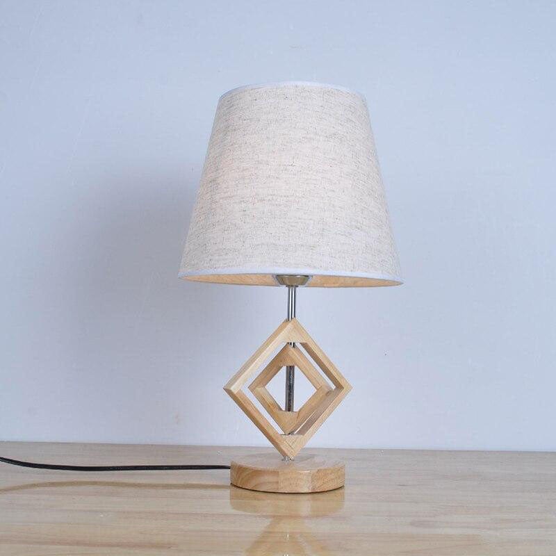 Lampe de chevet en bois et abat-jour en tissu de qualité Premium | Marco Lucetti