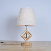 Lampe de chevet en bois et abat-jour en tissu de qualité Premium | Marco Lucetti