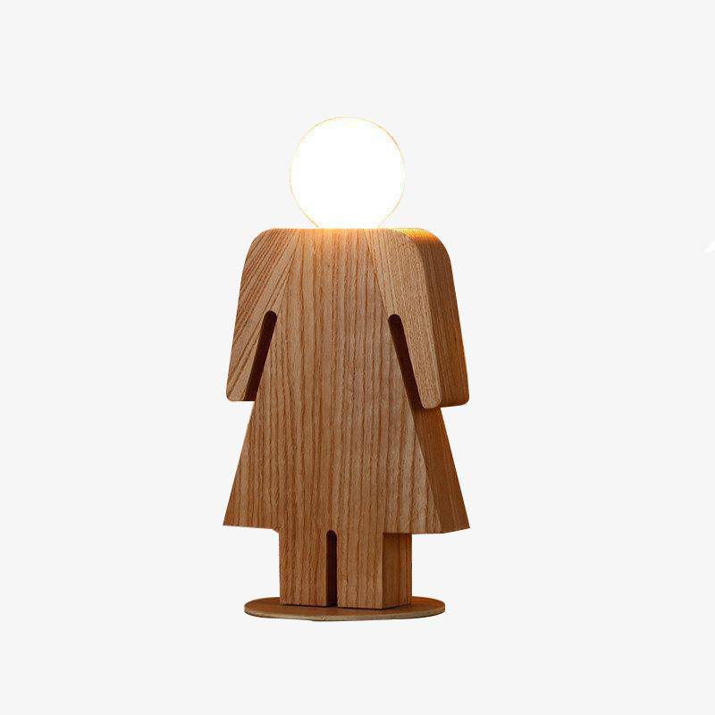 Lampe de chevet en bois "Fille Logo" | Marco Lucetti