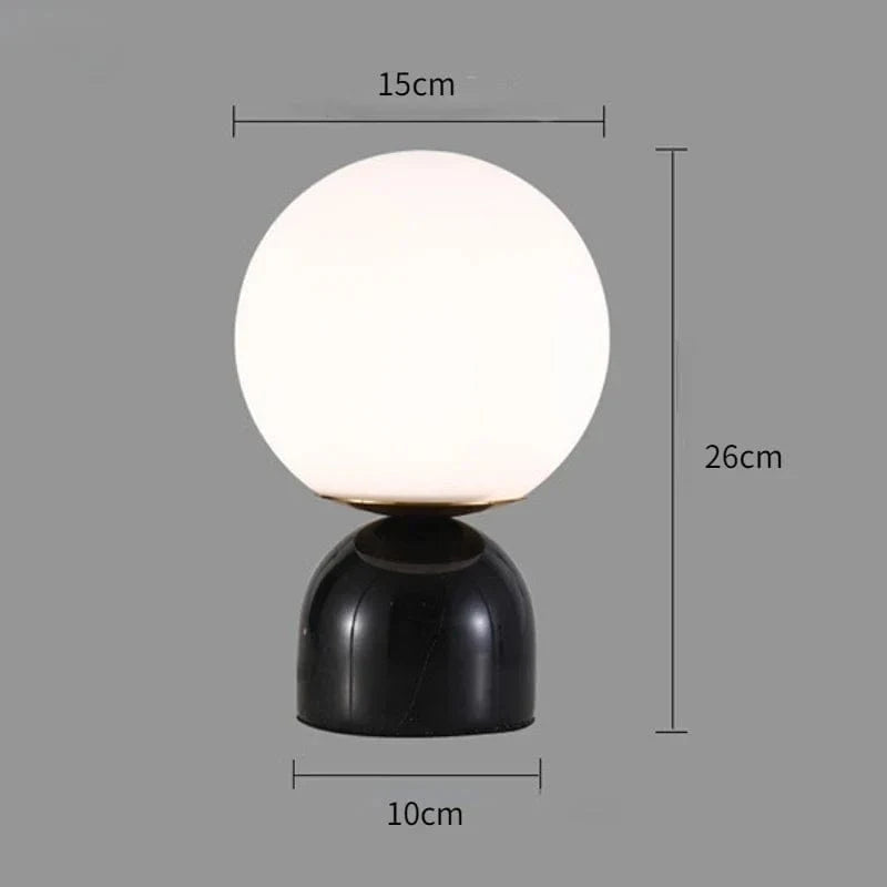 Lampe de chevet en marbre de luxe | Marco Lucetti Noir