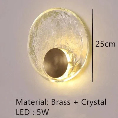 Lampe de chevet en verre et cuivre de luxe | Marco Lucetti DIAMÈTRE 25CM / Lumière chaude