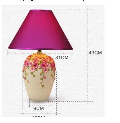 Lampe de chevet floral moderne, avec abat-jour en tissu varié | Marco Lucetti