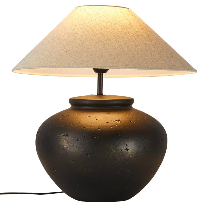 Lampe de chevet japonaise en céramique et tissu | Marco Lucetti