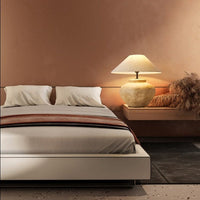 Lampe de chevet japonaise en céramique et tissu | Marco Lucetti