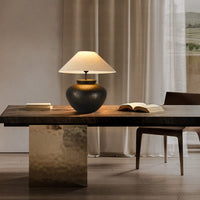 Lampe de chevet japonaise en céramique et tissu | Marco Lucetti