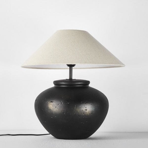 Lampe de chevet japonaise en céramique et tissu | Marco Lucetti B