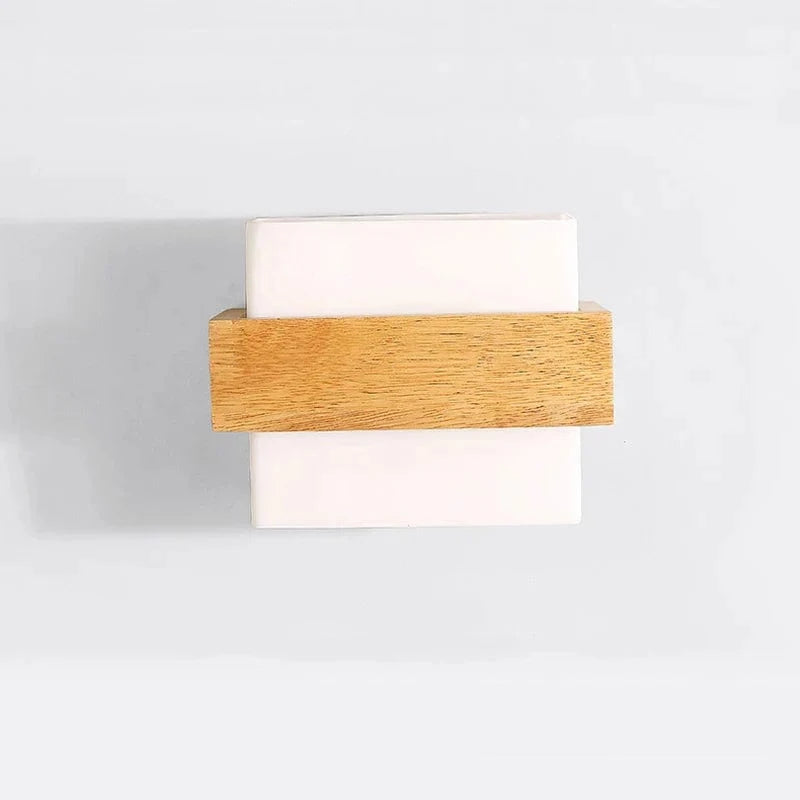 Lampe de chevet LED japonaise en bois massif design | Marco Lucetti