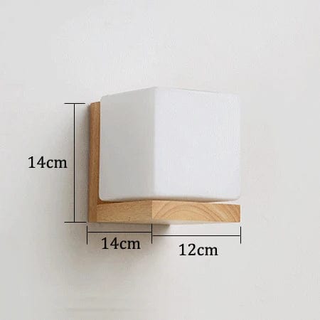 Lampe de chevet LED japonaise en bois massif design | Marco Lucetti Bois / CHINE / E27