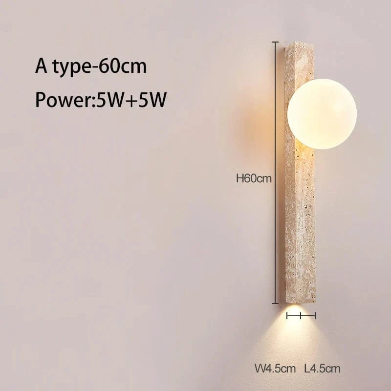 Lampe de chevet LED rétro StoneStyle™ pour une ambiance chaleureuse | Marco Lucetti A type 60cm / 3000K