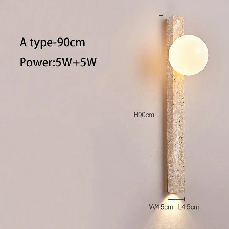 Lampe de chevet LED rétro StoneStyle™ pour une ambiance chaleureuse | Marco Lucetti A type 90cm / 3000K