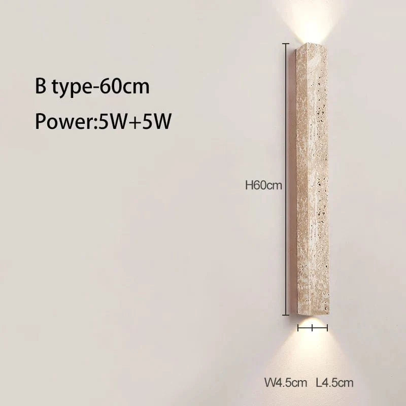 Lampe de chevet LED rétro StoneStyle™ pour une ambiance chaleureuse | Marco Lucetti Type B 60 cm / 3000K