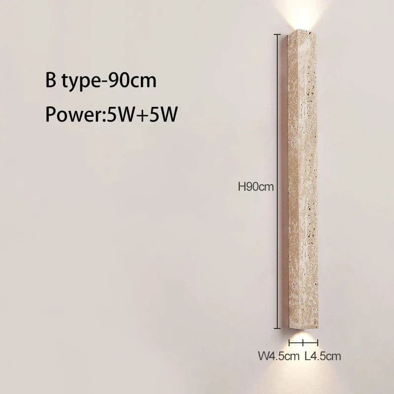 Lampe de chevet LED rétro StoneStyle™ pour une ambiance chaleureuse | Marco Lucetti Type B 90 cm / 3000K