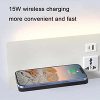 Lampe de chevet murale avec chargement sans fil USB Type-C et projecteur rotatif - LuxuriaSorts™ | Marco Lucetti