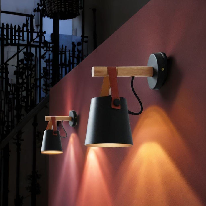 Lampe de chevet Murale Bois - Luminosa | Marco Lucetti Noir / Blanc Chaud