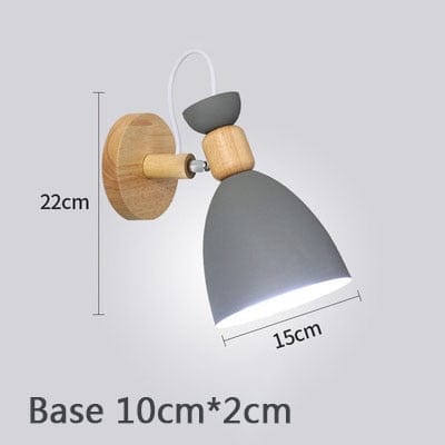 Lampe de chevet Murale Bois - Luminosité Naturelle | Marco Lucetti A gris / Sans Ampoule