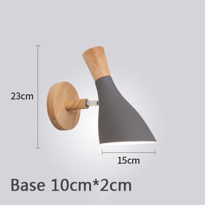 Lampe de chevet Murale Bois - Luminosité Naturelle | Marco Lucetti C gris / Sans Ampoule