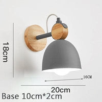 Lampe de chevet Murale Bois - Luminosité Naturelle | Marco Lucetti E gris / Sans Ampoule