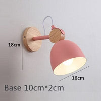 Lampe de chevet Murale Bois - Luminosité Naturelle | Marco Lucetti E rose / Sans Ampoule