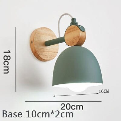 Lampe de chevet Murale Bois - Luminosité Naturelle | Marco Lucetti E vert / Sans Ampoule