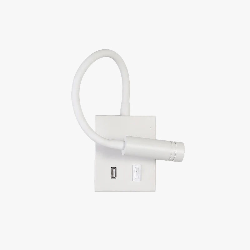 Lampe de chevet murale design nordique LED avec port USB et interrupteur | Marco Lucetti