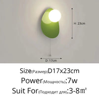 Lampe de chevet murale en U Anti Lumière Bleue Minimaliste | Marco Lucetti 2382 Vert D17x23cm / 3 couleurs sans télécommande