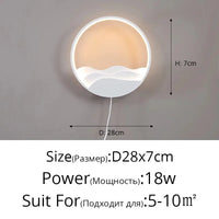 Lampe de chevet murale LED EcoLight pour lit mezzanine                                | Marco Lucetti A Blanc D28x7cm 18W / 3 couleurs sans télécommande