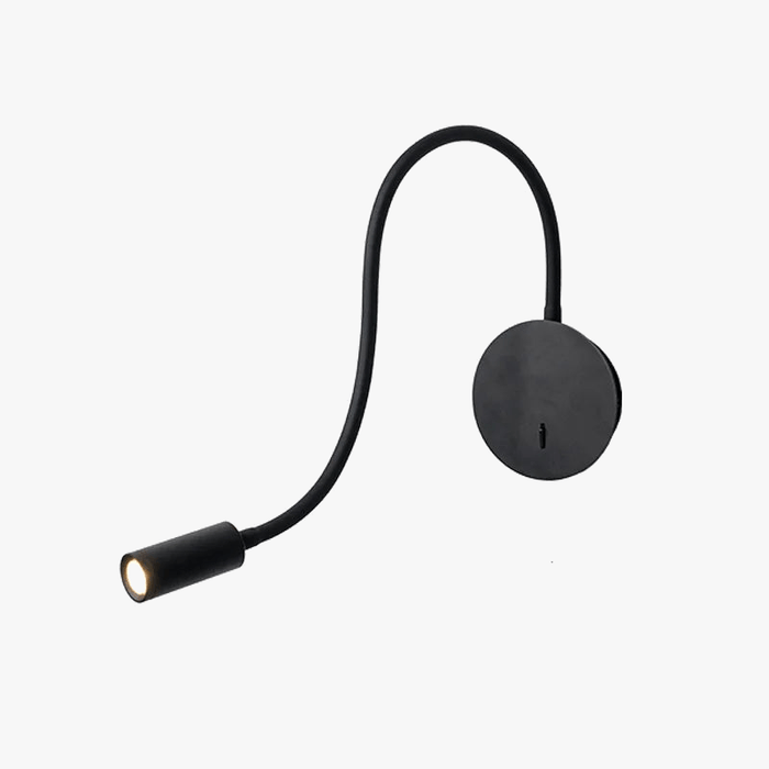 Lampe de chevet murale LED GYS - Spot lumineux 3W avec interrupteur marche/arrêt - Noir et blanc - Flexible pour table ou bureau - Éclairage intérieur AC85-265V | Marco Lucetti