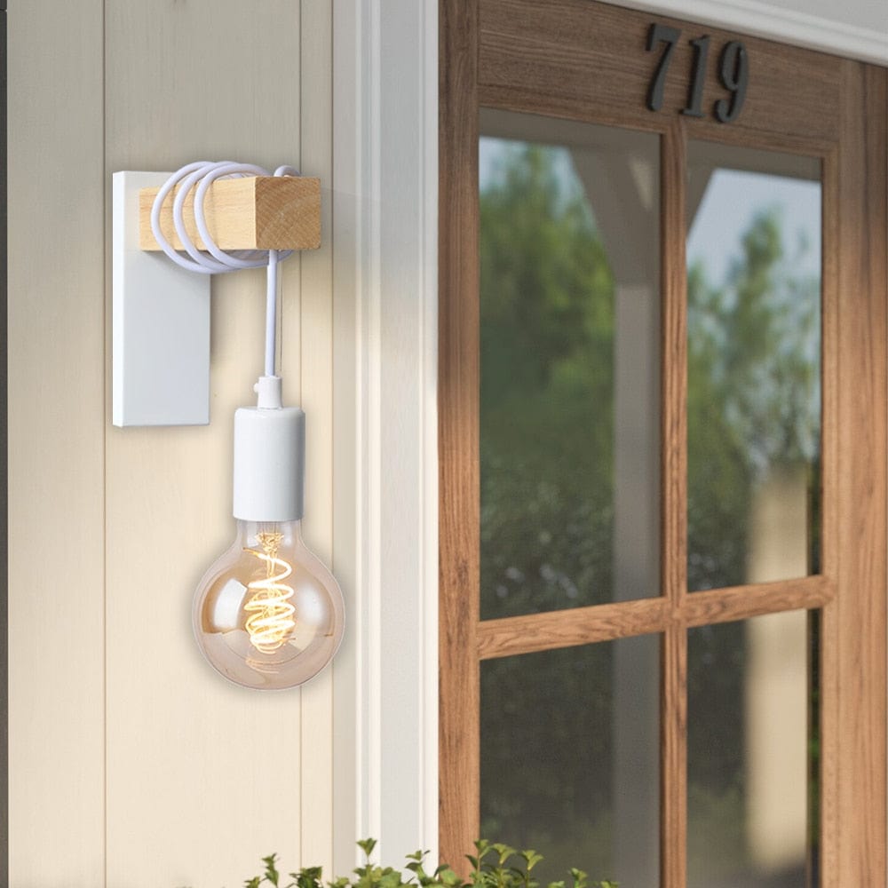 Lampe de chevet Murale Vintage Bois - Raylan | Marco Lucetti