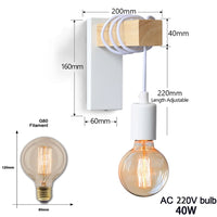 Lampe de chevet Murale Vintage Bois - Raylan | Marco Lucetti