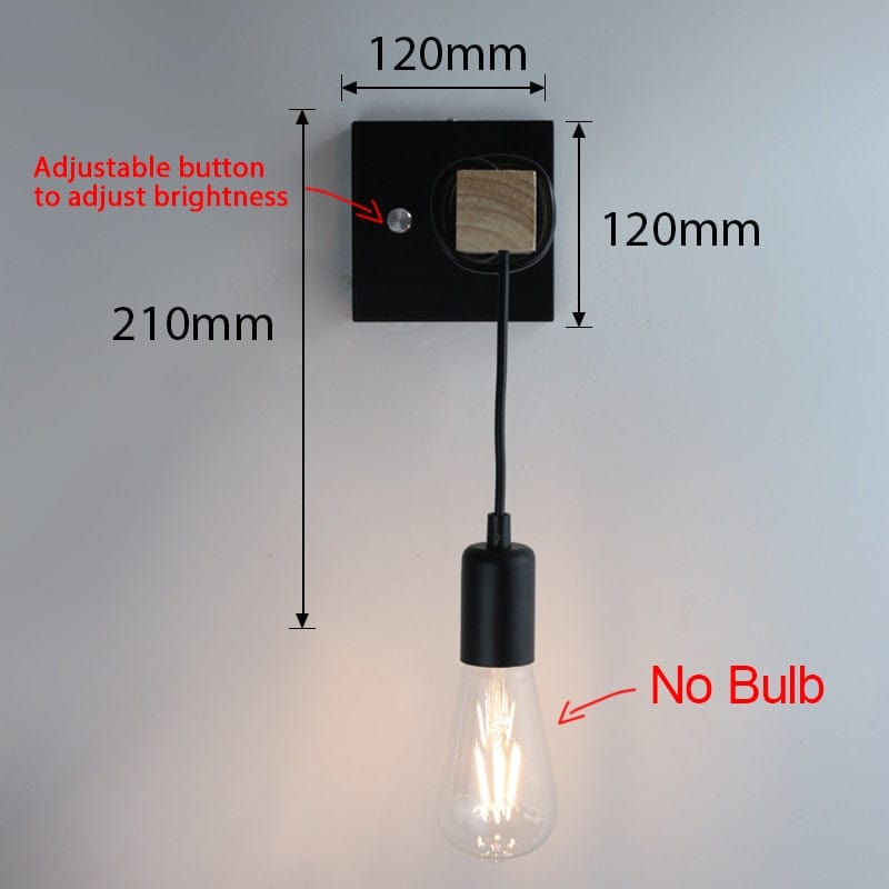 Lampe de chevet Murale Vintage Bois - Raylan | Marco Lucetti