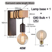 Lampe de chevet Murale Vintage Bois - Raylan | Marco Lucetti