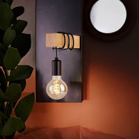 Lampe de chevet Murale Vintage Bois - Raylan | Marco Lucetti
