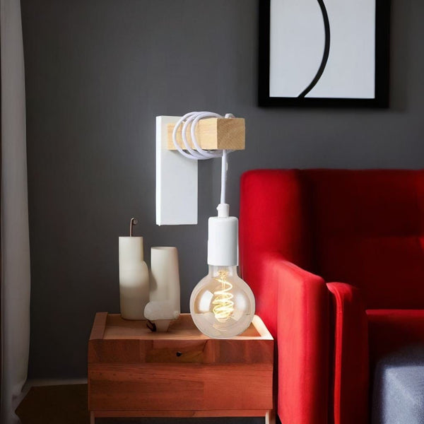 Lampe de chevet Murale Vintage Bois - Raylan | Marco Lucetti Style W