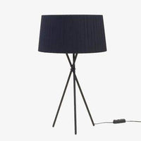 Lampe de chevet Nordic avec pieds croisés et abat-jour en tissu noir | Marco Lucetti