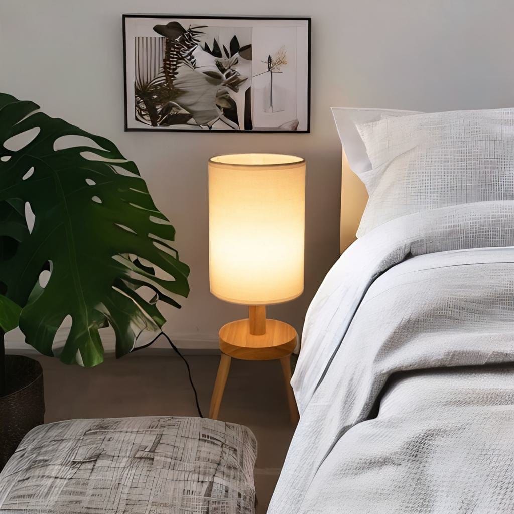 Lampe de Chevet Nordique Bois - LumiLuxe | Marco Lucetti