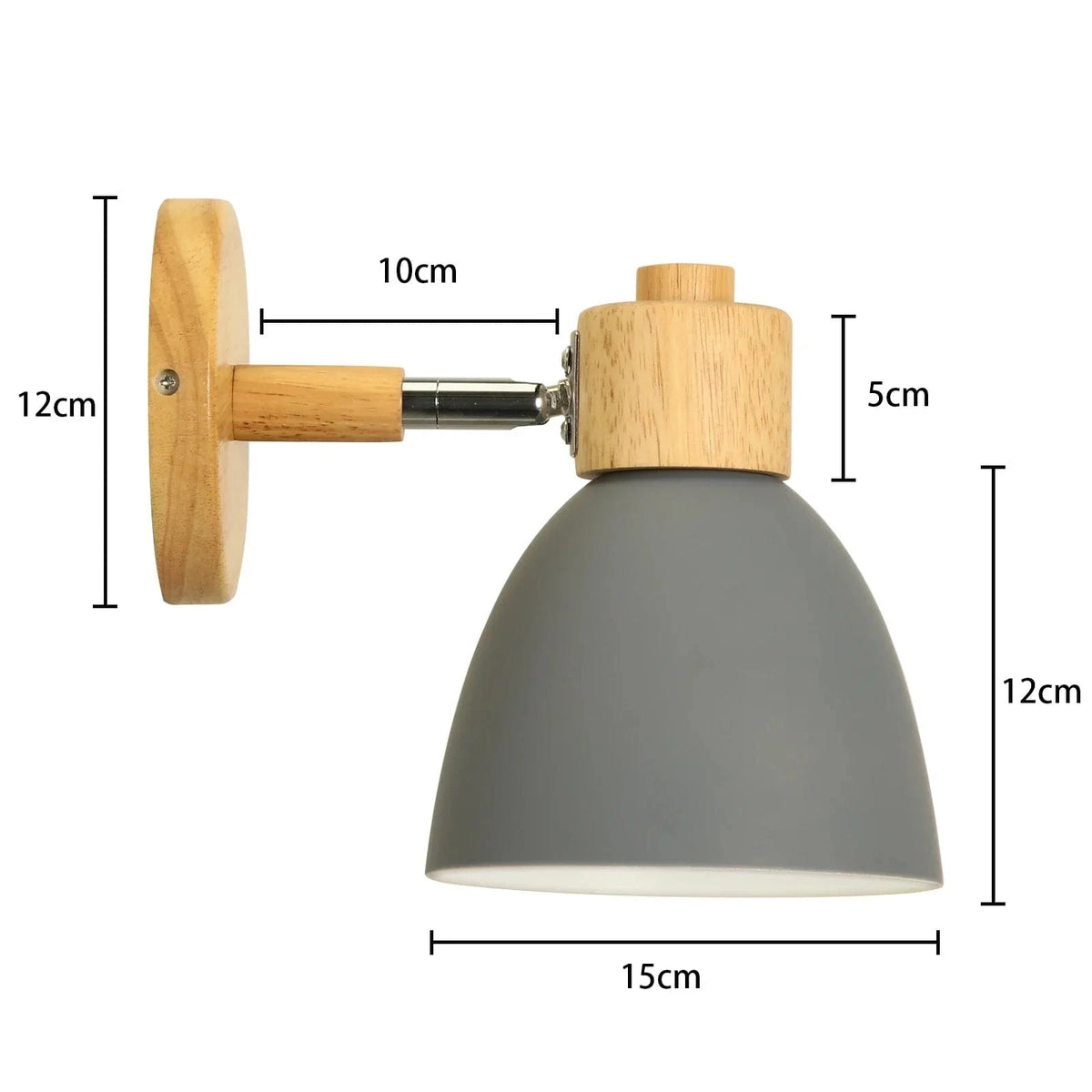 Lampe de chevet nordique en bois moderne avec applique murale  dirigée pour chambre et salon. | Marco Lucetti Modèle 10
