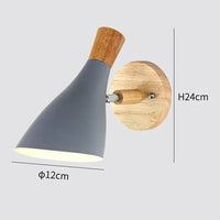 Lampe de chevet nordique en bois moderne avec applique murale  dirigée pour chambre et salon. | Marco Lucetti Modèle 7