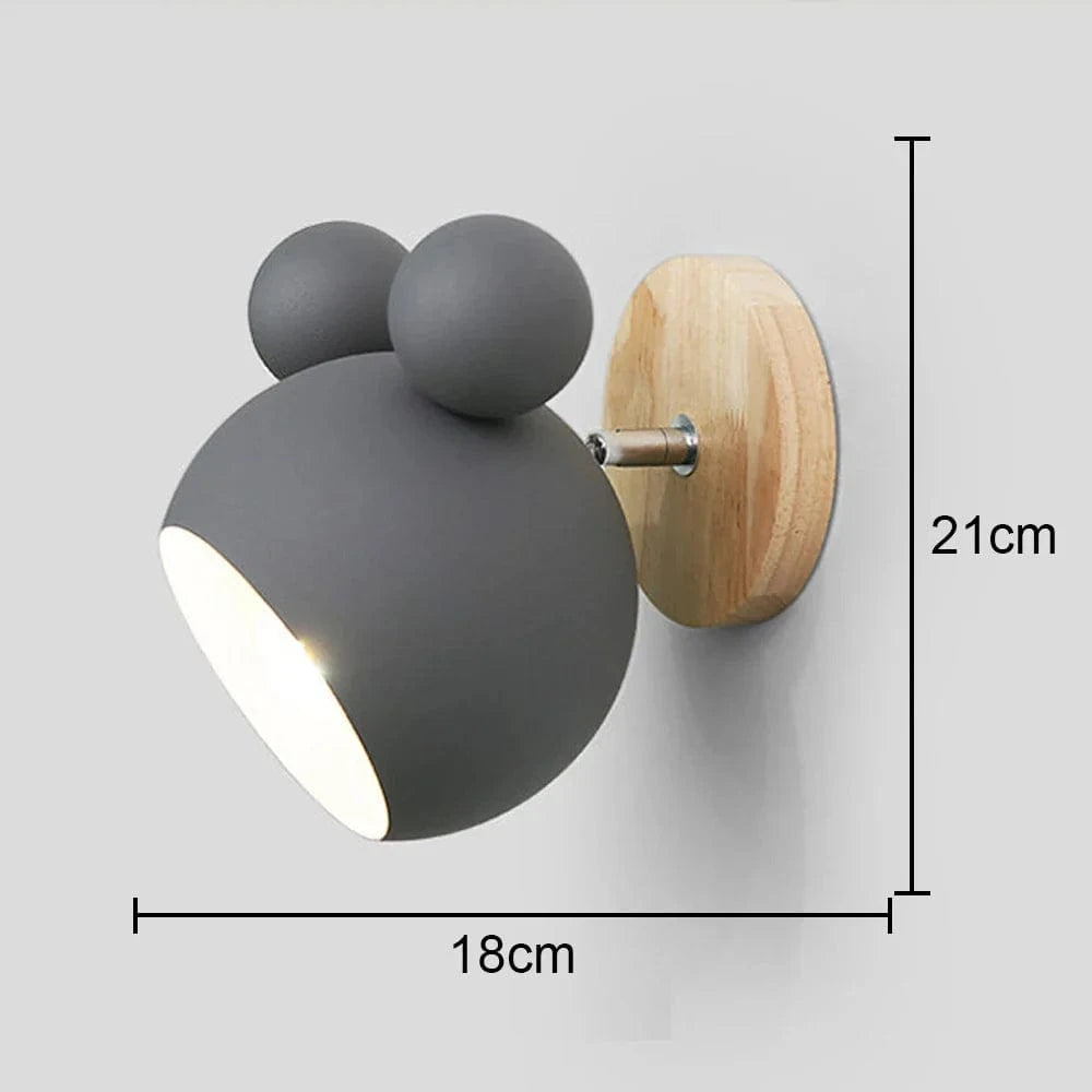 Lampe de chevet nordique en bois moderne avec applique murale  dirigée pour chambre et salon. | Marco Lucetti Modèle 9