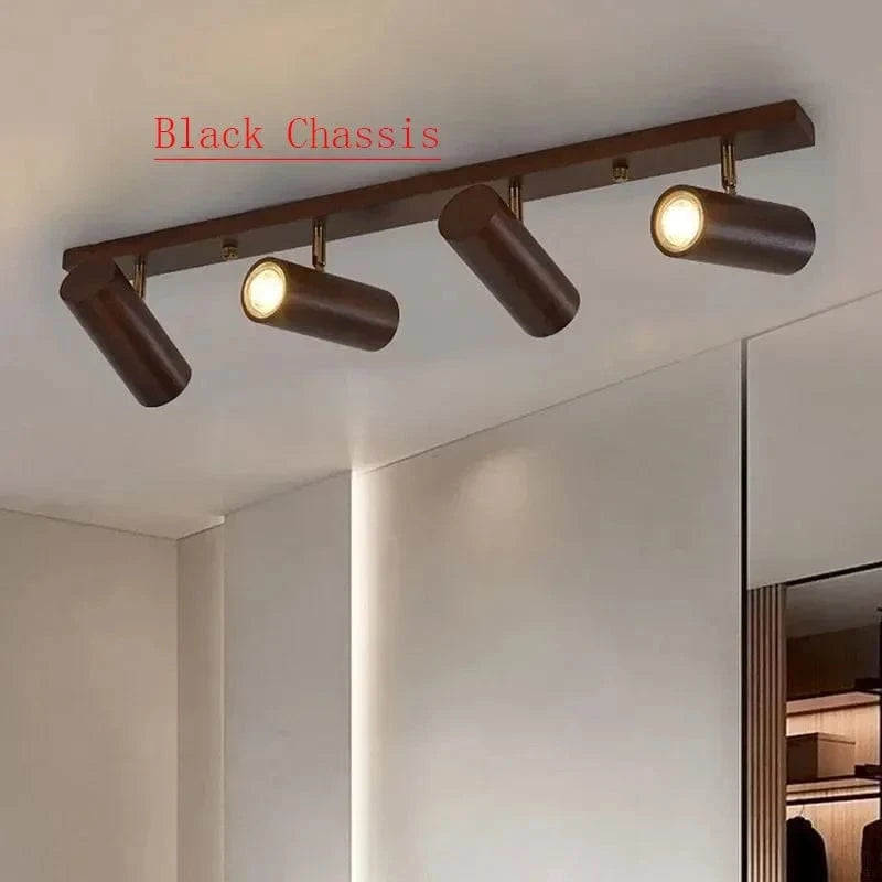 Lampe de chevet nordique LED multi-têtes en noyer - Édition exclusive | Marco Lucetti