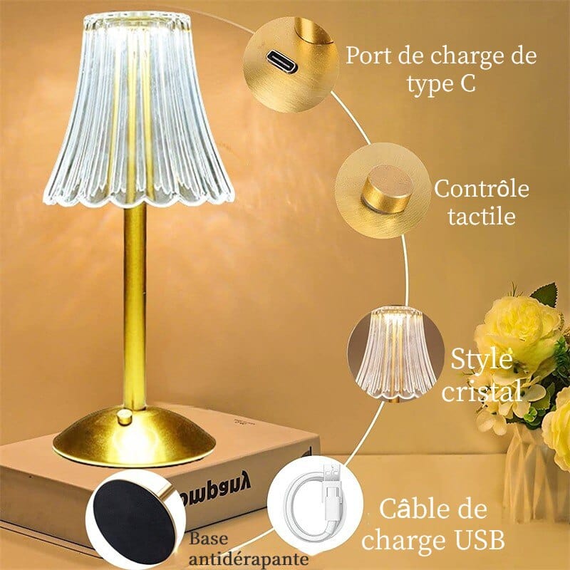 Lampe de chevet Originale Dorée - Luxa | Marco Lucetti