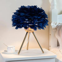 Lampe de chevet PlumeLux | Marco Lucetti Lampe de table bleue / Lampe de table prise UE