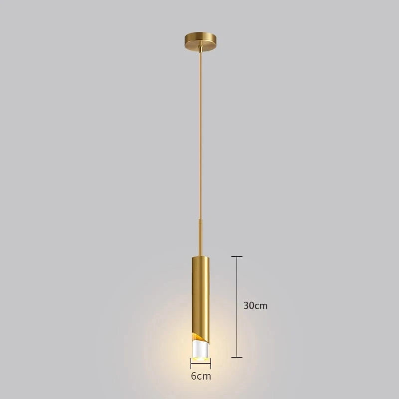 Lampe de chevet post-moderne noire et cuivrée pour chambre à coucher - Éclairage LED  | Marco Lucetti Couleur or / Lumière chaude