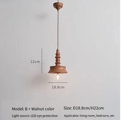 Lampe de chevet rétro en bois style japonais pour bars et restaurants | Marco Lucetti