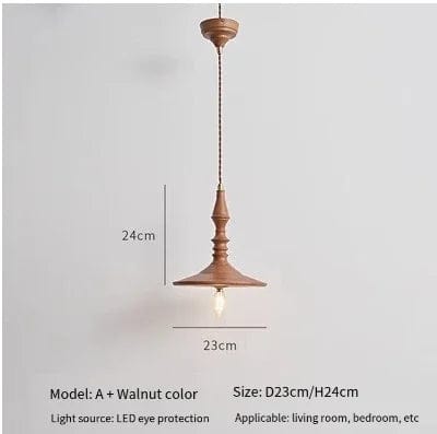 Lampe de chevet rétro en bois style japonais pour bars et restaurants | Marco Lucetti