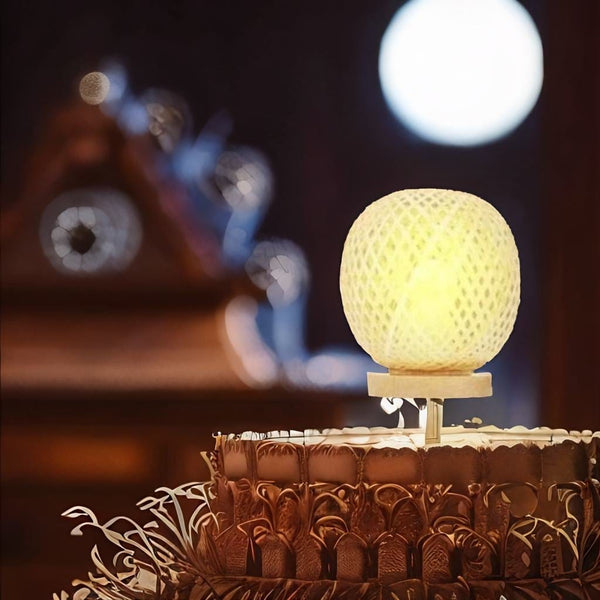 Lampe de chevet Ronde Bambou - Éclativi | Marco Lucetti Rose