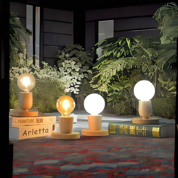 Lampe de Chevet Ronde Bois - Lumilica | Marco Lucetti