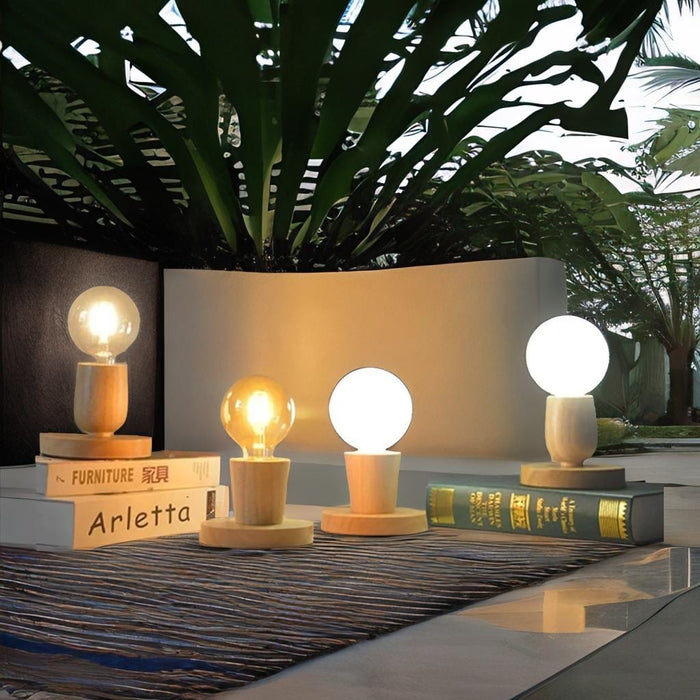 Lampe de Chevet Ronde Bois - Lumilica | Marco Lucetti