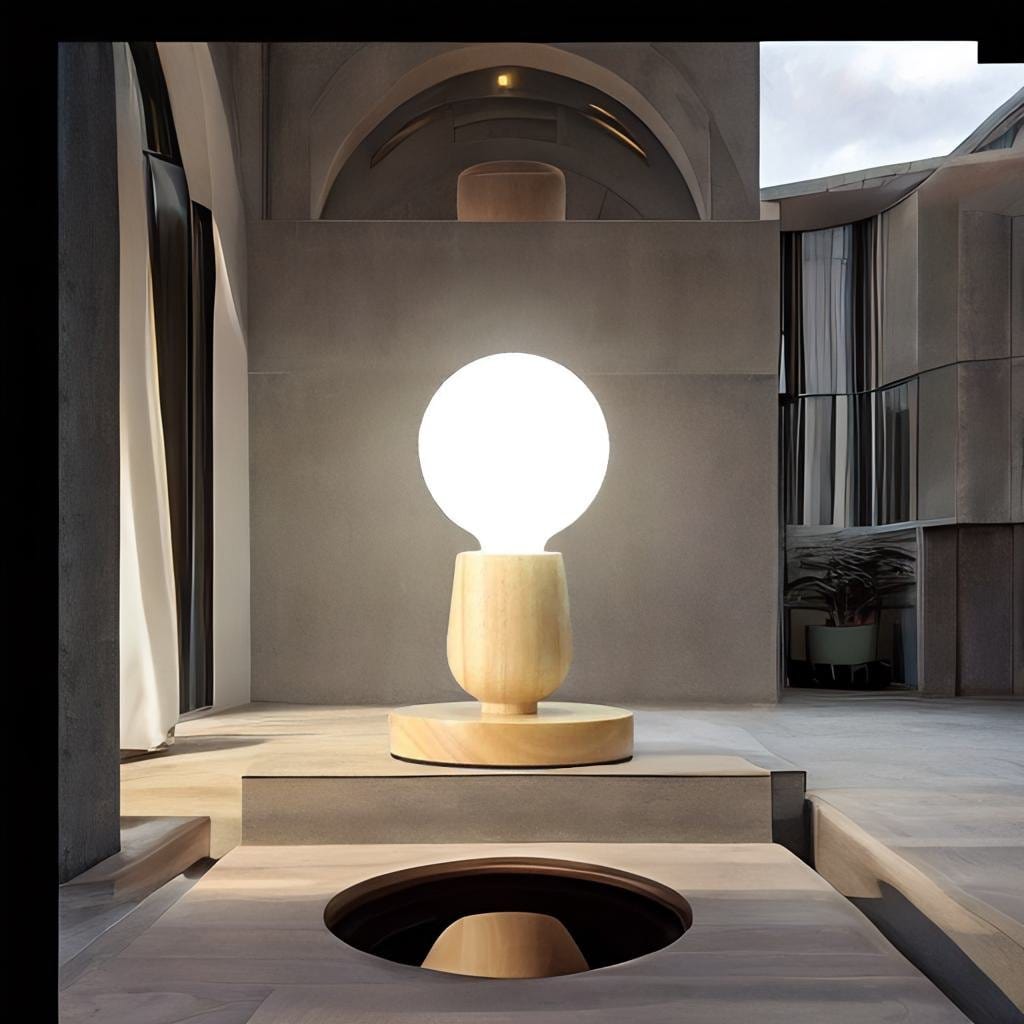 Lampe de Chevet Ronde Bois - Lumilica | Marco Lucetti D