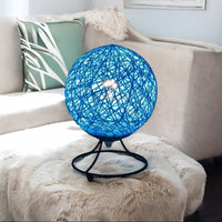 Lampe de Chevet Ronde Bois - LuminoPlanet | Marco Lucetti Bleu