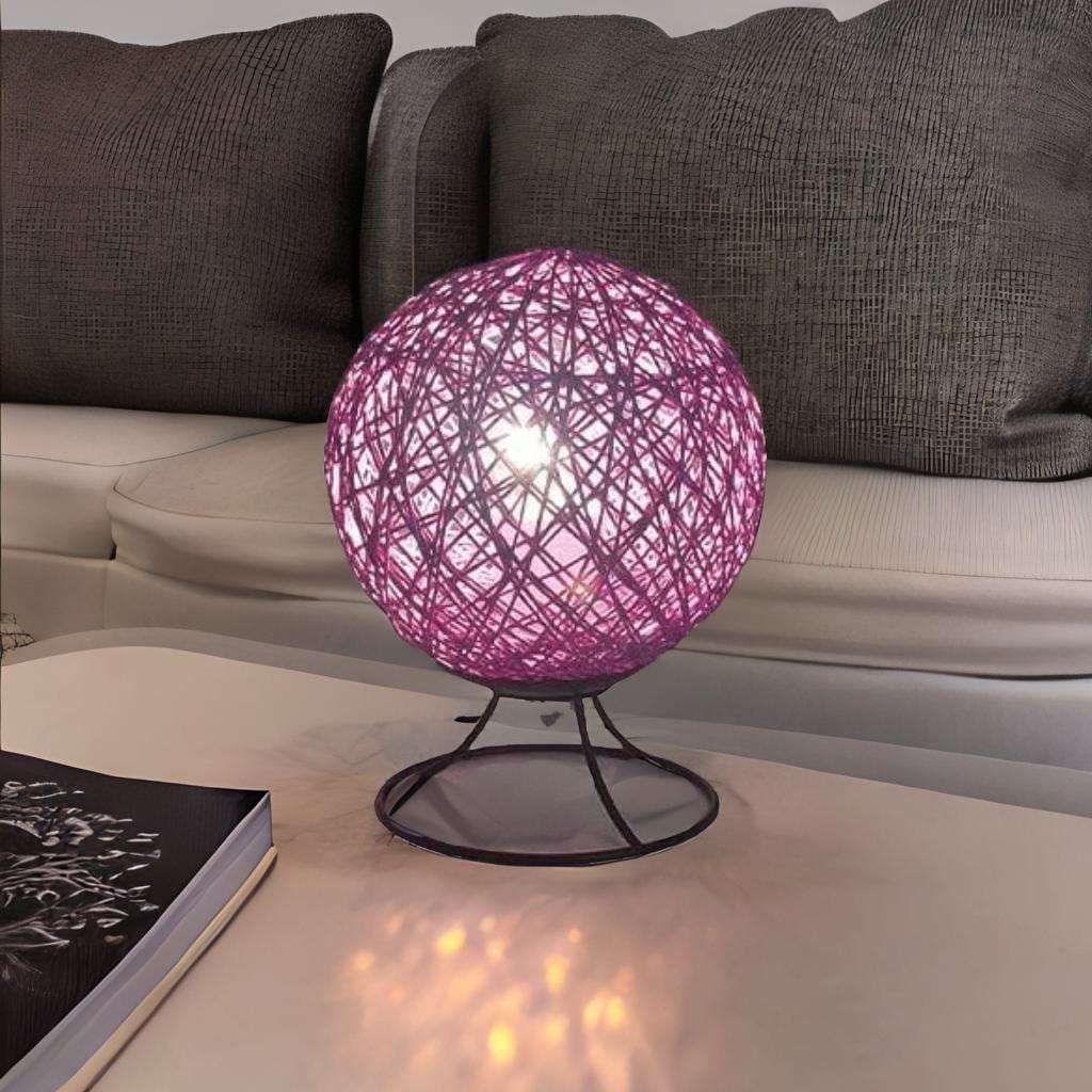 Lampe de Chevet Ronde Bois - LuminoPlanet | Marco Lucetti Violet